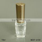 7ml Clear Glass Nail Polish Bottle With Gold Diamond Brush Cap, Wholesale Bottles of Nail Polish thumbnail-5