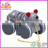 2015 Funny Kids Pull String Karting Toy,Dog Design Children Wooden Scrat Pull Toy,Christmas Wooden Pull and Push Toy WJ276115 thumbnail-6