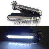 2 Pcs White 8LED Wireless Wind Powered Car SUV Daytime Running Driving Fog Light thumbnail-1