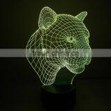 2016 OEM Factory Price Custom Logo C3D Optical Illusion Night Touch Switch LED Desk Table Light Lamp thumbnail-1