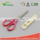 WCSC219 Premium Novelty Wholesale Soft Handle Colorful School Children Plastic Scissors With Cover thumbnail-2