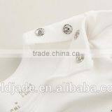 Wholesale Soft Cotton 0-2years Infant Toddler Shirts Long Sleeve White T-shirt thumbnail-6