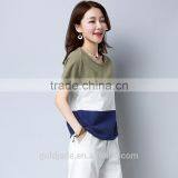 Oversized Casual T Shirt With Front Printed Logo Short Sleeves Womens T Shirt thumbnail-3