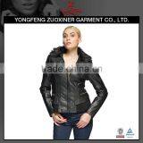 Ladies pu Jacket With Fur Collar pu Leather Jacket 2015 thumbnail-1