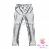 New Fashion Baby Girls Gold Color PU Pants thumbnail-5