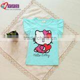 New Clever Baby Girls Hello Kitty Tshirt Children Kt Short Sleeve 100%Cotton T-shirt Tees Kids Summer Clothes thumbnail-1