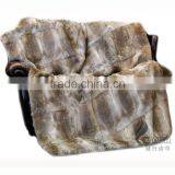 CX-D-08J Super Quality Winter Warm Real Rabbit Fur Wholesale China Blankets thumbnail-2
