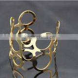 2016 Europe Charm Punk Hollow Arm Cuff Bangle Long Gold Wide Bangles For Women thumbnail-3