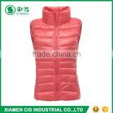 New Arrival Winter Ultralight Thin Stand Collar Women Duck Down Vest thumbnail-2