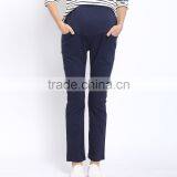Plus Size Stretch Maternity Clothes Belly Band Trousers Straight Cut Pregnant Pants Maternity Pants thumbnail-3