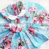Vintage Round Collar Floral Girl Dress Handmade Baby Girls Dresses Frock thumbnail-2