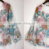 Lady Fashion Print Sweater Blouses thumbnail-3