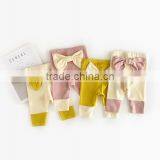 0-3 Years Wholesale 2017 New Autumn Cotton Bow Baby Pants (pick Size Color) thumbnail-2