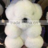 Real Rex Rabbit Fur Keychain Bear Doll Doll Key Chain Charm Golf Bag Pendant Wallet Pom Pom Coon Car Pendant thumbnail-6
