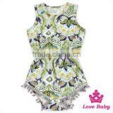 2LLY-090 Lovebaby Punjabi Suits Online Printed Pattern Sleeveless Pom Pom Romper thumbnail-1