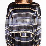 Runwaylover EY2351B 2017 Ladies Fashion Long Sleeve Stripe Blouse thumbnail-1