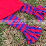 2015 New Baby Girls Kids Baby Girls Kid 4th of July Patriotic Capri Sets Ruffle Outfits With Matching Necklace and Headband Set thumbnail-2