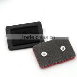 Black/red PU Leather Sew on Patches With Matt Black Metal Plates Clothing Label for Jeans/jacket PLB-005 thumbnail-3