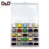 25 Color MixPolyester Threads With Metal Bobbins Spool One Transparent Plastic Box For Old Domestic Sewing Machine Tools thumbnail-1