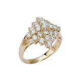 Fashion Cz / Rhinestone Alloy Gold Plated Ring thumbnail-1