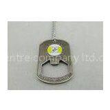 Stamped Bottle Opener Personalised Dog Tags With 800*2.4mm Ball Chain