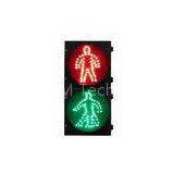 Pedestrian 300mm LED Traffic Signal Lights Black Housing For Trafficlight