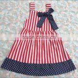 Summer latest children frocks designs 2016 online boutique wholesale 4th of july kid dress cotton giggle moon remake outfits