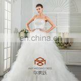 China Supplier New Style Lace Handmade Beaded Strapless Fit Wedding Dress thumbnail-2