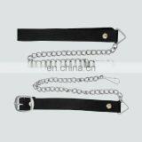 Black and White Wholesale Rabbit Fur Kilt Sporran With Belt and Chain thumbnail-2