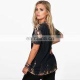 Hot Sell Beach Summer Casual Washed Printed Women t Shirt thumbnail-2
