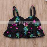 2019 Fashion New Summer Toddler Bathing Suit Pineapple Full Print Black Swimsuit Toddler Valentine's Day thumbnail-1