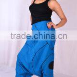 Hip Hop Harem Pants Funky Chunky Aladdin Genie Fisherman Pant Indian Women Loose Pants Gypsy Wide Leg Comfy Ninja Pant