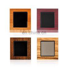 Type 86 UK/EU Standard 4 Gang 1/2 Way Wall Push Button Light Switch Thick Solid Wood Panel Socket and Switches Electrical 16A thumbnail-3