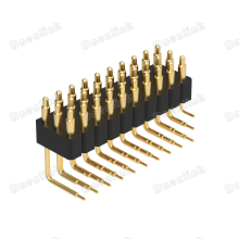 Dnenlink 3.00mm Pitch Triple Row H4.0mm Right Angle Male Header DIP Type PogoPin Header thumbnail-4