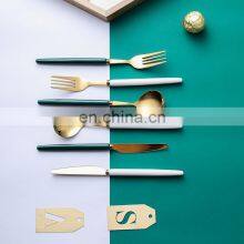 Tableware Professional Large Knife Gold Dining Gift Luxury Stainless Steel Cutlery Travel Set thumbnail-3