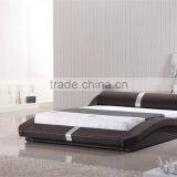 Black Color Modern Leather Bed