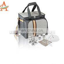 Picnic Set Cooler Camping Picnic Basket 6 Person Picnic Basket thumbnail-1