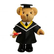 30/40cm Wearing Bachelor's Clothes Doctor Hat Teddy Bear Plush Toys College Students Graduation Gift Doll Custom Logo Wholesale