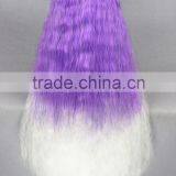 Cheap Short Kinky Long 70cm White Purple Ombre Curly Lolita Women Synthetic Hair Party Wig thumbnail-4