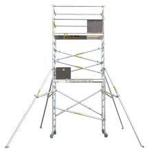 Construction Portable Mobile 4m Narrow Rolling Tower Ladders Folding Aluminum Scaffolding thumbnail-1
