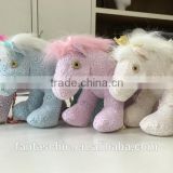 2016 Hot sale Sprinting embroidered standing stuffed plush toy horse with a bag