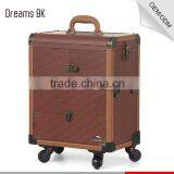 2016 Newest Design Pvc Beauty Cosmetic Makeup Trolley Case With Mirror for Beauty Salon thumbnail-2