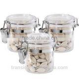 3-Piece Acrylic Airtight Canisters, Mini thumbnail-1