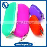 Candy Color Waterproof Rectangle Shape Silicone Rubber Coin Holder Purses for Makeup Silicone Bag thumbnail-4