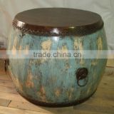 Chinese antique blue drum