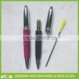Advertising Diamond Crystal Ball Pen ,Glitter Leather Pen With Custom Logo Manufacture thumbnail-6