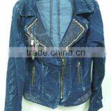 2015 New Arrival Fashion Women Denim Jacket, Zipper Denim Jacket Wholesale Mens Black Denim Jacket Wholeasale China