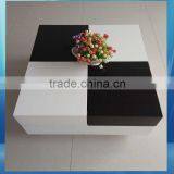 Modern Extendable Dining Table/ Wooden Adjustable Square End Table for Living Room thumbnail-2