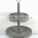 090182F-2 Tiers Wire Heart Handed Metal Holder