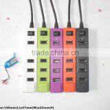 Funny 7 Ports Hub Usb 2.0 High Speed With On/off Power Switch
